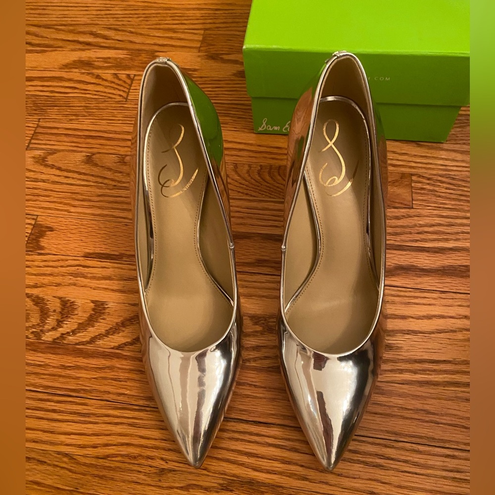 Silver Sam Edelman heels